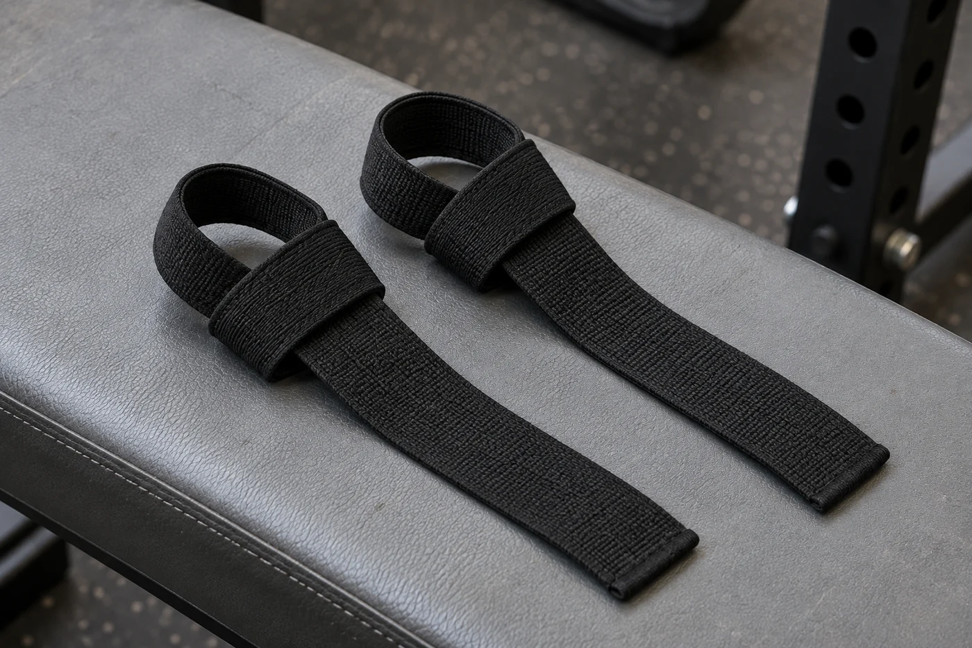 당기는 운동 전, 스트랩을 준비하세요.